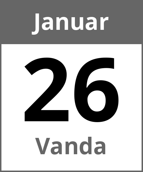 Feiertag Vanda Januar 26.1.