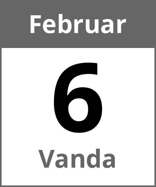 Feiertag Vanda Februar 6.2.