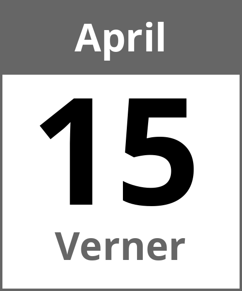 Feiertag Verner April 15.4.