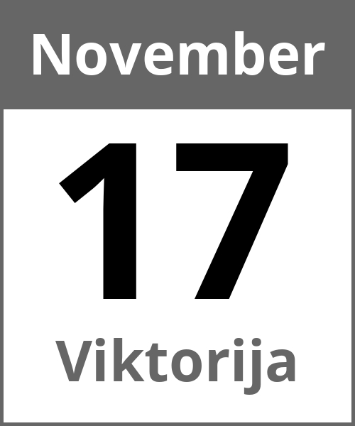 Feiertag Viktorija November 17.11.