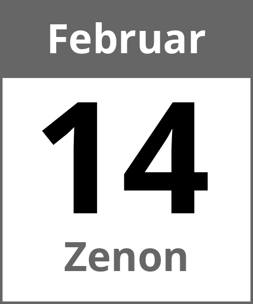 Feiertag Zenon Februar 14.2.