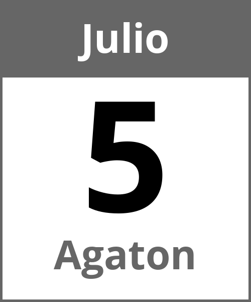 Fiesta Agaton Julio 5.7.