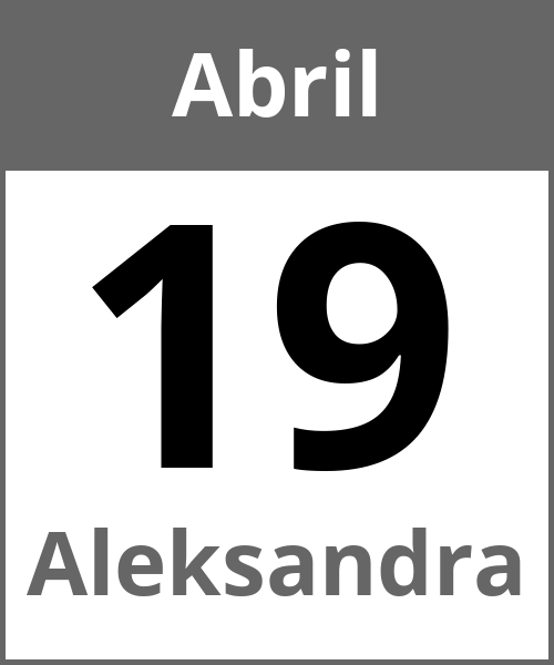 Fiesta Aleksandra Abril 19.4.