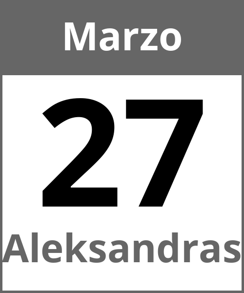 Fiesta Aleksandras Marzo 27.3.