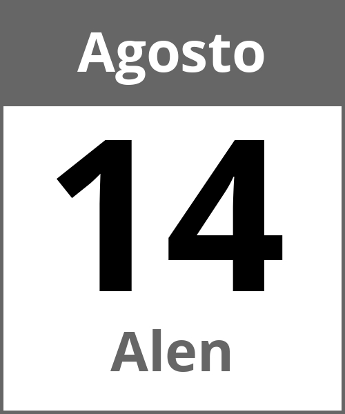 Fiesta Alen Agosto 14.8.