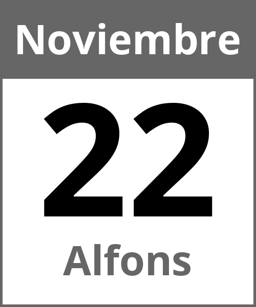 Fiesta Alfons Noviembre 22.11.