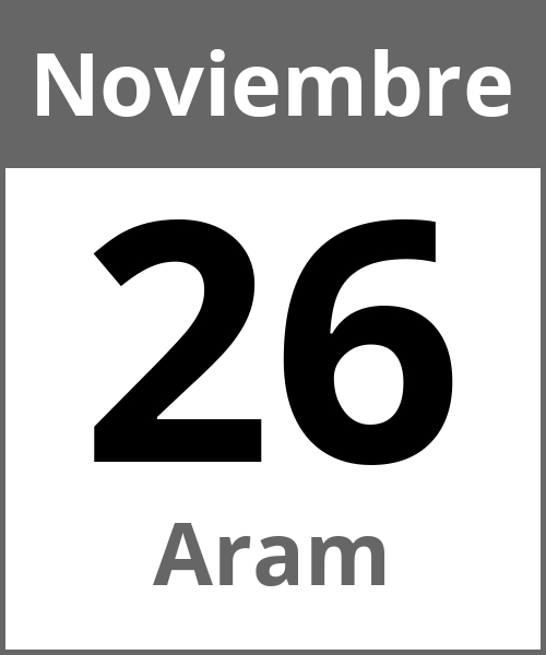 Fiesta Aram Noviembre 26.11.