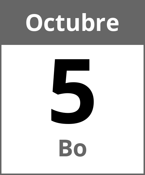 Fiesta Bo Octubre 5.10.