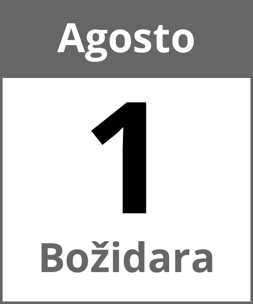 Fiesta Božidara Agosto 1.8.