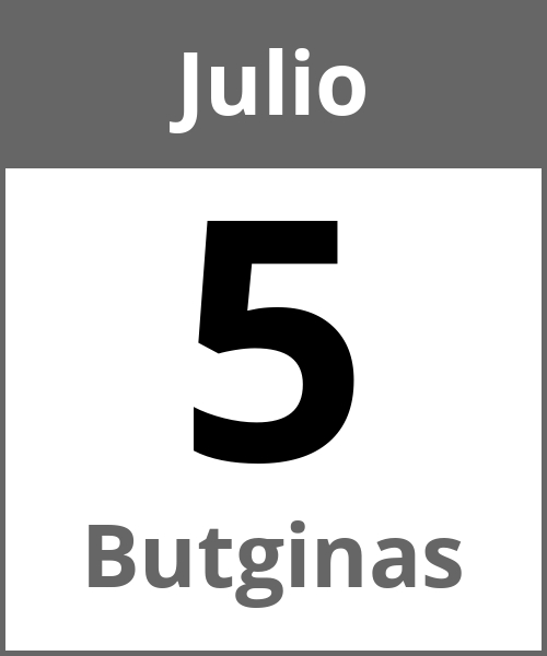 Fiesta Butginas Julio 5.7.