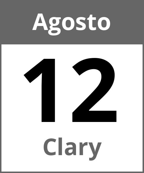 Fiesta Clary Agosto 12.8.