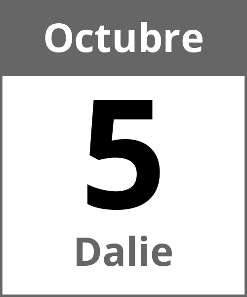 Fiesta Dalie Octubre 5.10.