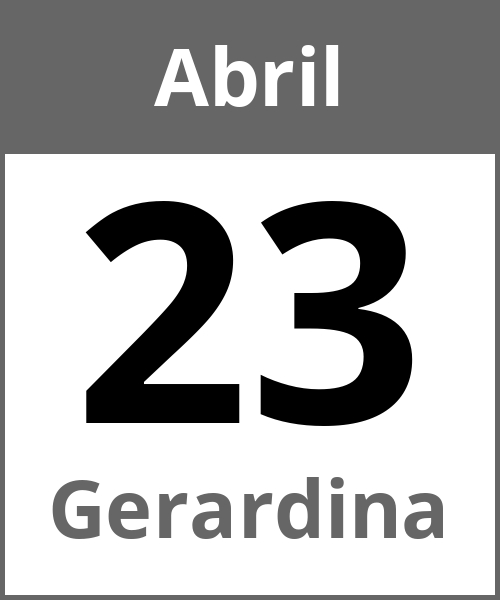 Fiesta Gerardina Abril 23.4.