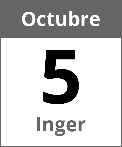 Fiesta Inger Octubre 5.10.