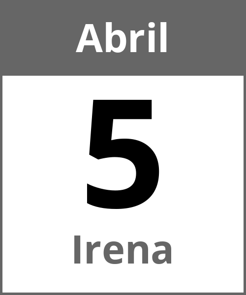 Fiesta Irena Abril 5.4.