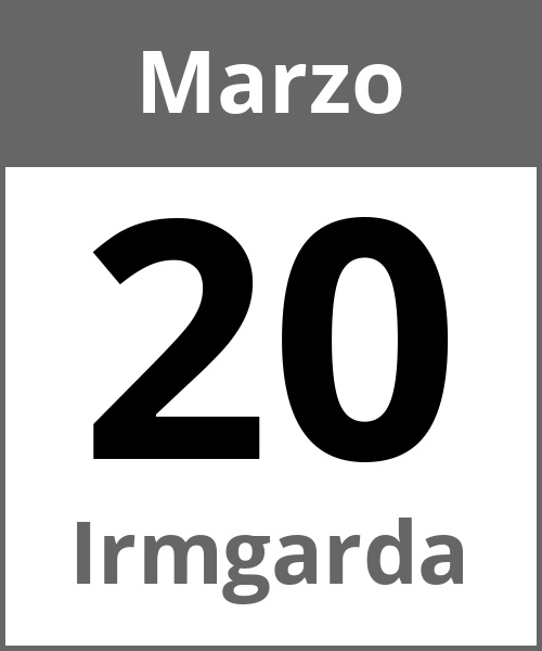 Fiesta Irmgarda Marzo 20.3.