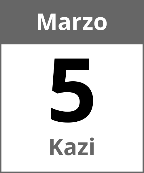 Fiesta Kazi Marzo 5.3.