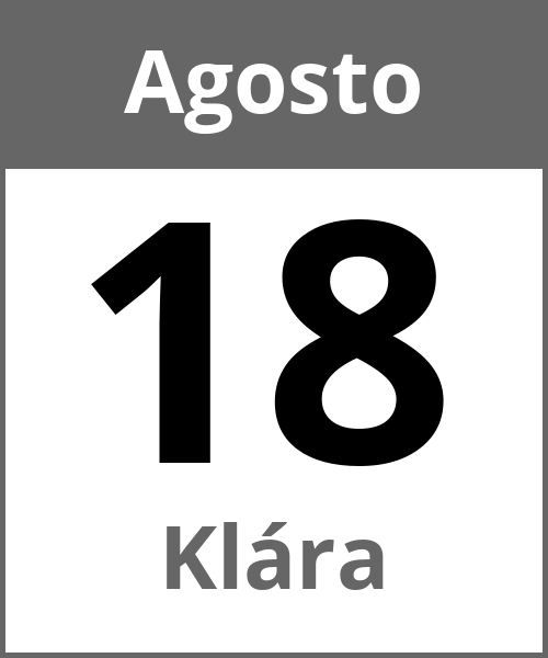 Fiesta Klára Agosto 18.8.