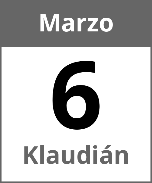 Fiesta Klaudián Marzo 6.3.