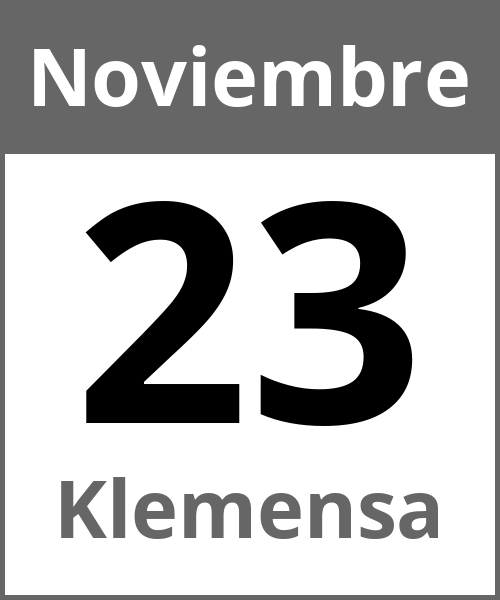 Fiesta Klemensa Noviembre 23.11.