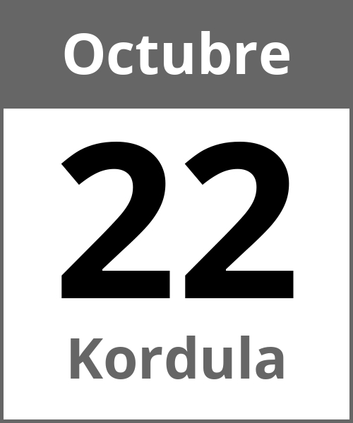 Fiesta Kordula Octubre 22.10.