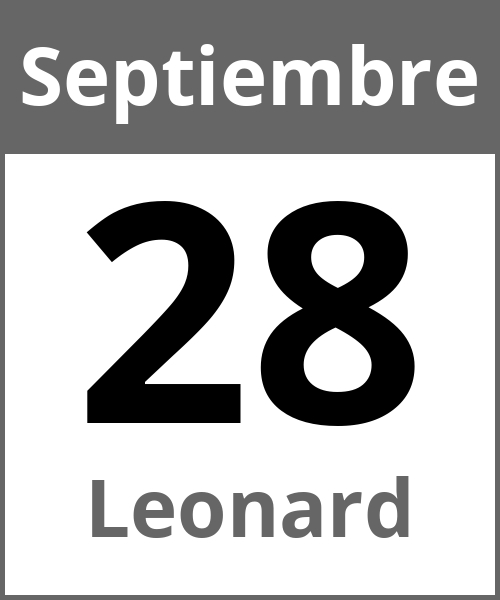 Fiesta Leonard Septiembre 28.9.