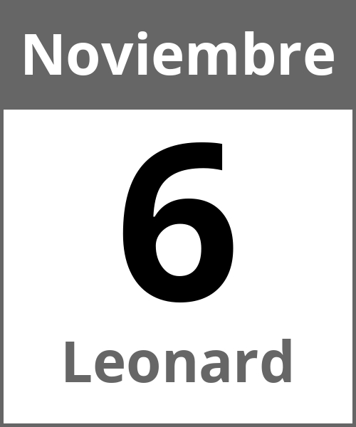 Fiesta Leonard Noviembre 6.11.