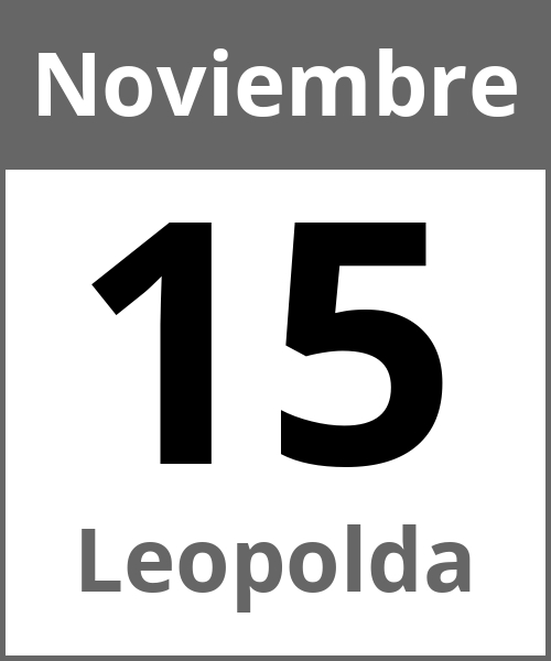 Fiesta Leopolda Noviembre 15.11.