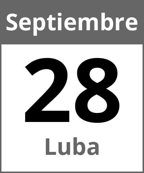 Fiesta Luba Septiembre 28.9.