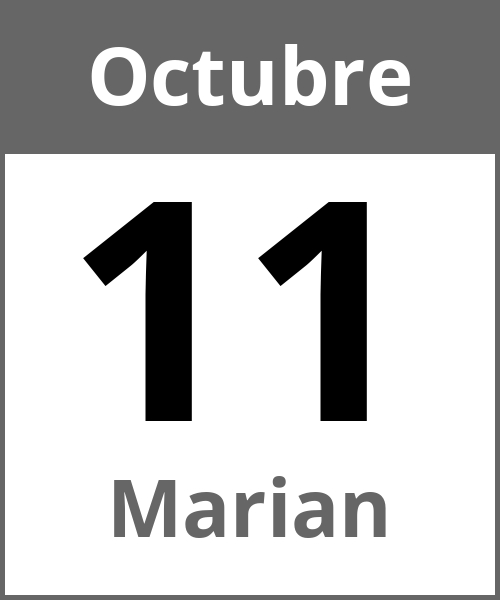 Fiesta Marian Octubre 11.10.