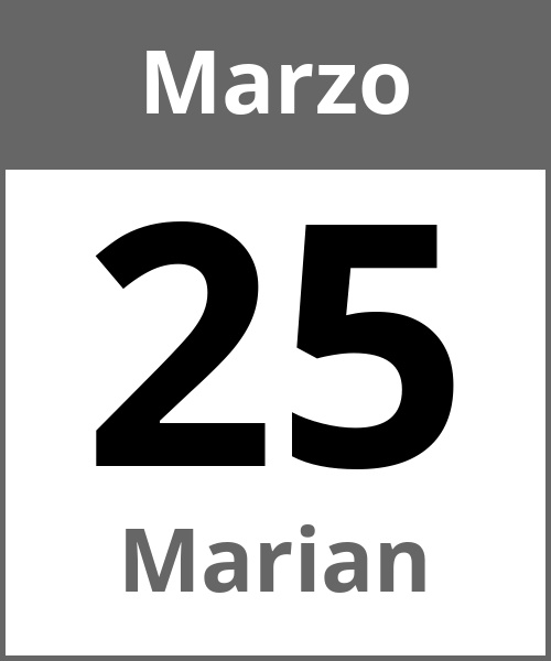 Fiesta Marian Marzo 25.3.