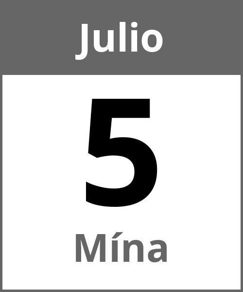 Fiesta Mína Julio 5.7.