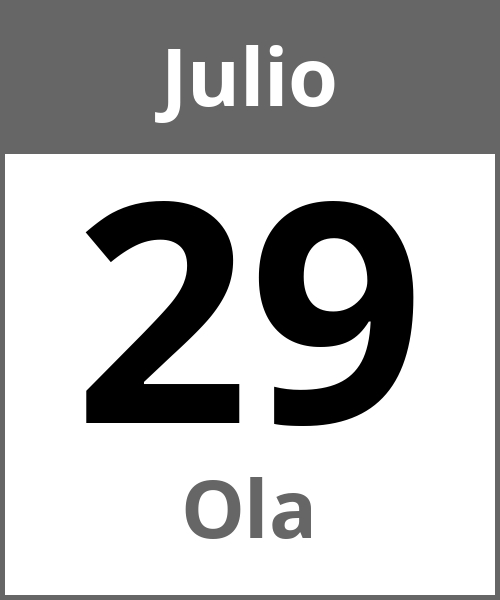 Fiesta Ola Julio 29.7.