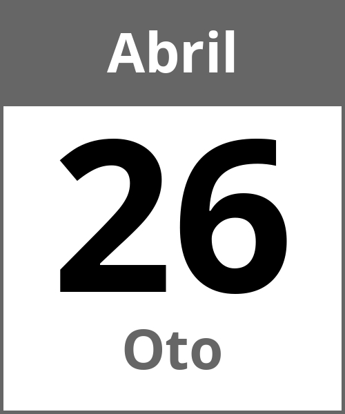 Fiesta Oto Abril 26.4.