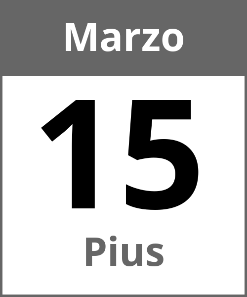 Fiesta Pius Marzo 15.3.