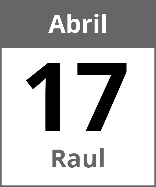 Fiesta Raul Abril 17.4.