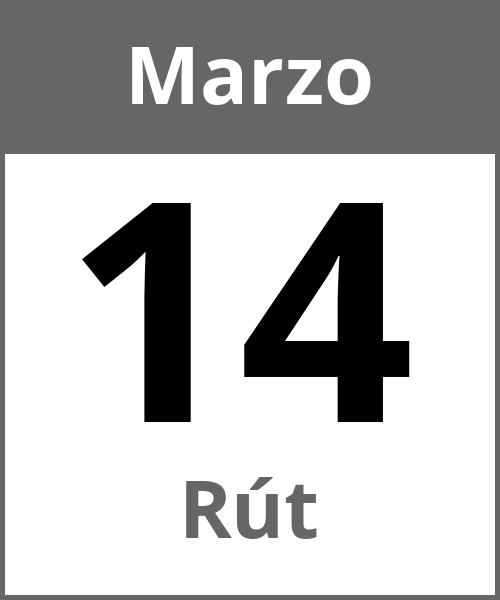 Fiesta Rút Marzo 14.3.