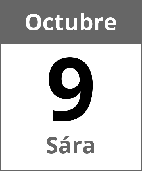 Fiesta Sára Octubre 9.10.