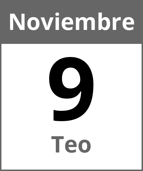 Fiesta Teo Noviembre 9.11.