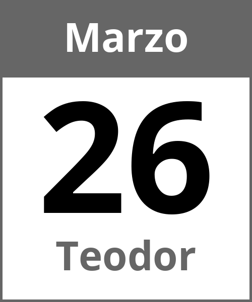 Fiesta Teodor Marzo 26.3.