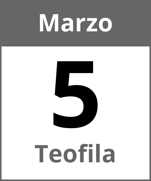 Fiesta Teofila Marzo 5.3.