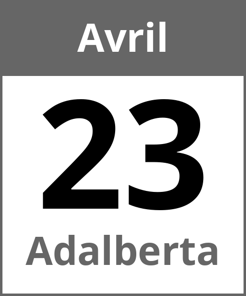 Fete Adalberta Avril 23.4.