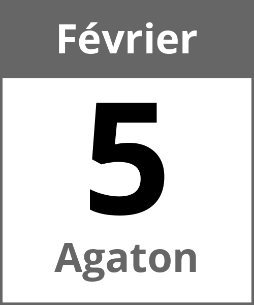 Fete Agaton Février 5.2.