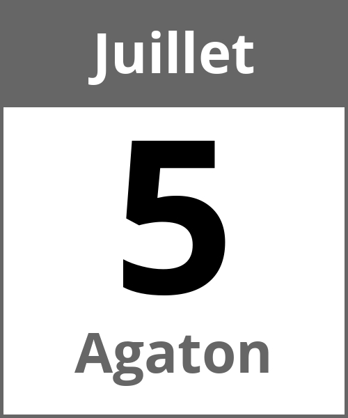 Fete Agaton Juillet 5.7.