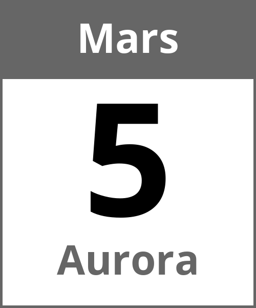 Fete Aurora Mars 5.3.