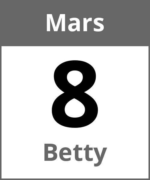 Fete Betty Mars 8.3.