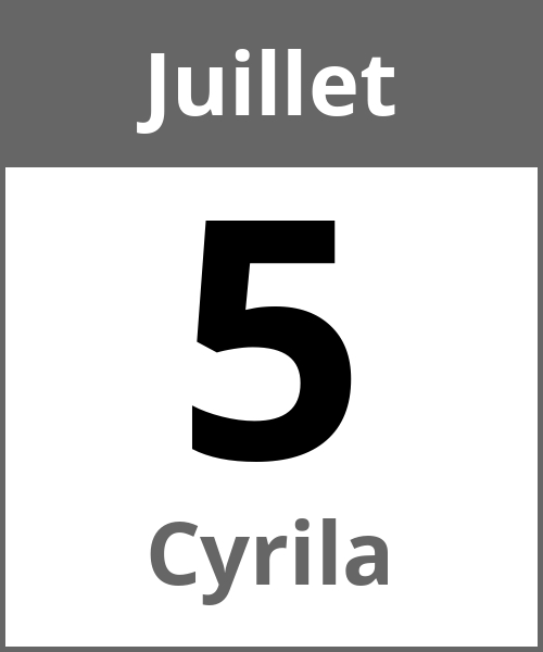 Fete Cyrila Juillet 5.7.