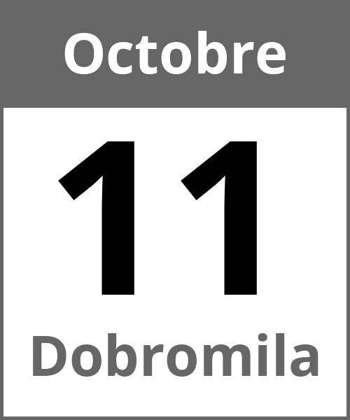 Fete Dobromila Octobre 11.10.