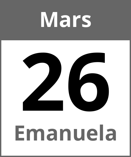 Fete Emanuela Mars 26.3.