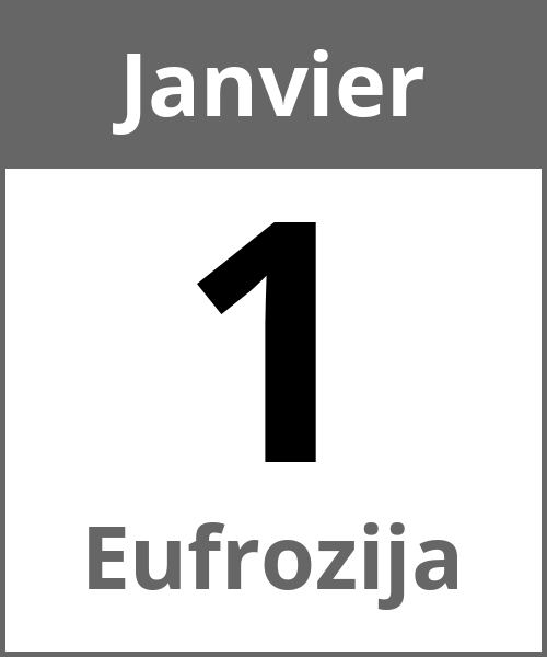 Fete Eufrozija Janvier 1.1.